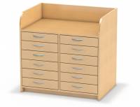 Wickelkommode mit 12 Schubkästen