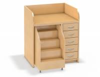 Wickelkommode mit 5 Schubkästen | Treppe links