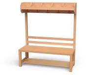 Wandgarderobe Einfachablage mit Schuhrost Massivholz