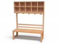 Wandgarderobe Doppelfachablage mit Schuhrost Edelstahl
