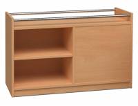 Krippenschrank mit 4 Fächern (wechselseitig offen)