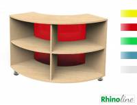 RhinoLine | Viertelkreisschrank Acrylglas - Höhe 83,1 cm 