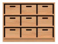 Materialschrank mit 9 Materialkästen