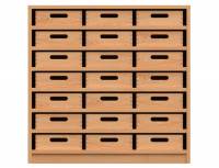 Materialschrank mit 21 Materialkästen