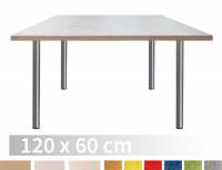 Tische ohne Zarge | Kindergartentisch Trapez 120 x 60 cm