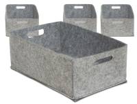 Materialkasten aus Filz (BxHxT) 24 x 14 x 36 cm | 4er Set