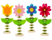 Filzblumen 4er Set - Steckbausatz | 56 Teile