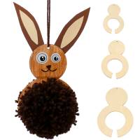 Holzanhänger für Pompons | 12er Set