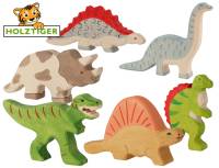 Holztiger Dinosaurier 6er Set