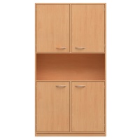 Hochschrank mit 9 Fächern und 2 Doppeltüren