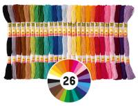 Stickgarn 8,0 m | 52 Docken in 26 Farben