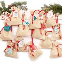 Geschenkbeutel Natur - Adventskalender | 49 Teile