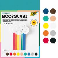 Moosgummi 29 x 40 cm - 10 Bogen in verschiedenen Farben