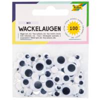 Wackelaugen Weiß | 100er Set (in 6 Größen sortiert)