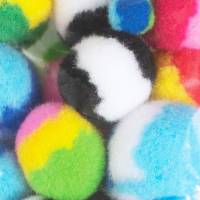 Pompons gestreift | 100er Set