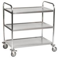 Servierwagen aus Edelstahl - XL