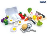Kinderküche - Beleduc XL Set Kochgrundlagen und Gemüse | 25 Teile