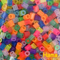 Bügelperlen Hama MIDI | 3000 Bügelperlen Ø 0,5 cm - Transparent & Neon