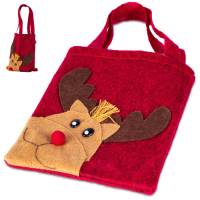 Geschenkbeutel - Weihnachtstasche aus Filz | Motiv Elch