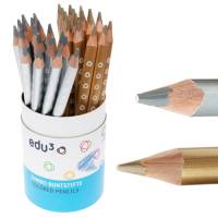 edu3 Jumbo dreiflächig | 36 Buntstifte in Gold und Silber