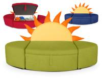 Kindersofa Kuschelinsel Sonnenaufgang | 3-teilig