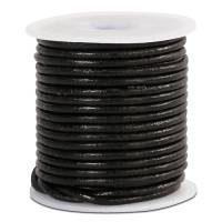 Lederband Rolle 10 m | Schwarz