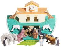 Arche Noah Spielschiff mit 22 Figuren | Aus Holz