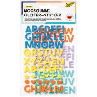Sticker Moosgummi Glitter | Buchstaben 128 Teile
