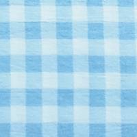 Bettwäsche Garnitur aus Baumwolle - Muster Karo Hellblau