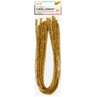 Chenilledraht 50 cm | Pfeifenputzer Gold - 10er Set
