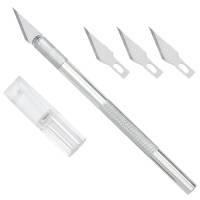 Bastelmesser aus Aluminium | Mit 4 Schneideklingen